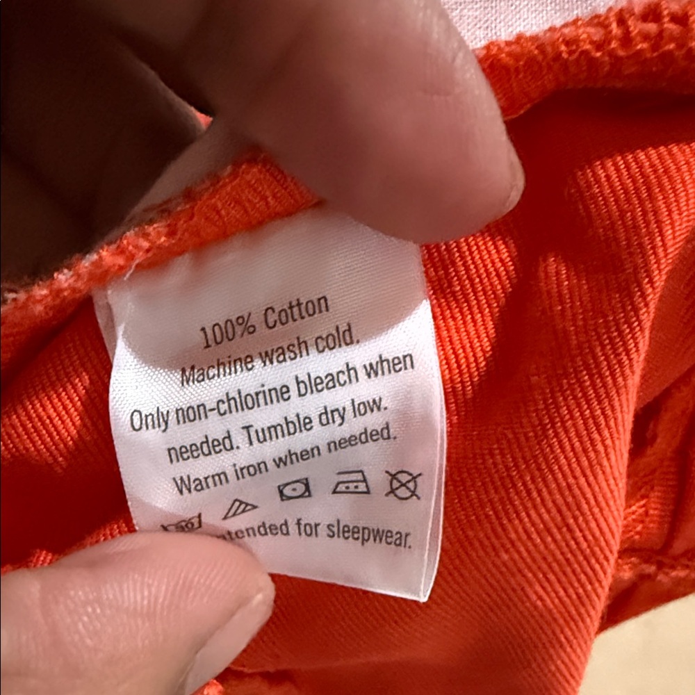 Janie And Jack Orange High Waist Girl Shorts 100% Cotton View 4